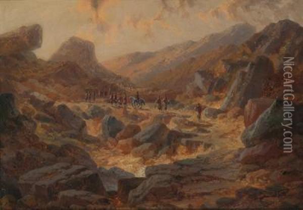 Mountain Patrol Oil Painting - Carl Haase