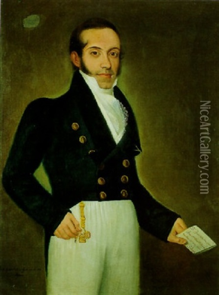 D. Agustin De Las Heras Y Carazo Oil Painting - Vicente Escobar