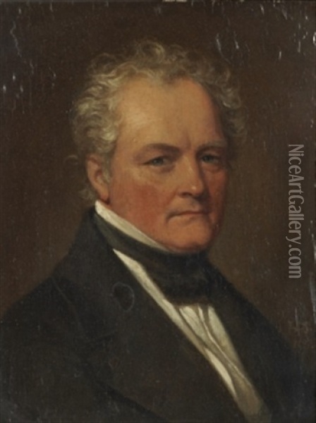 Portratt Forestallande Johan Gustaf Ruckman Oil Painting - Johan Gustav Sandberg