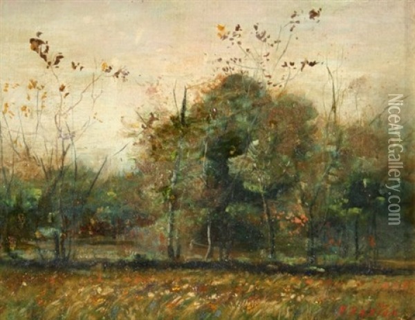 New England Landscape Oil Painting - Elijah Baxter