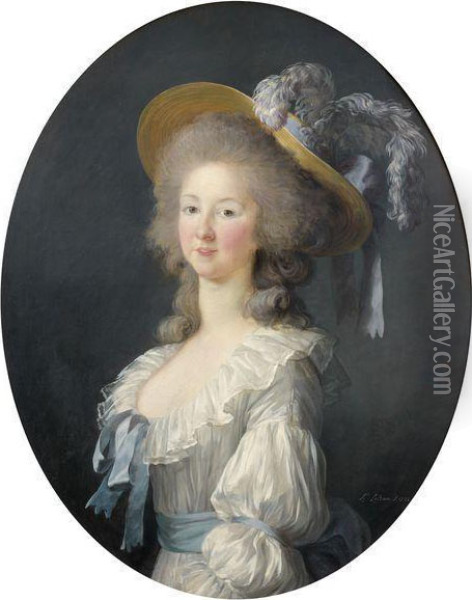 < Portrait De La Princesse De Lamballe >. Oil Painting - Elisabeth Vigee-Lebrun
