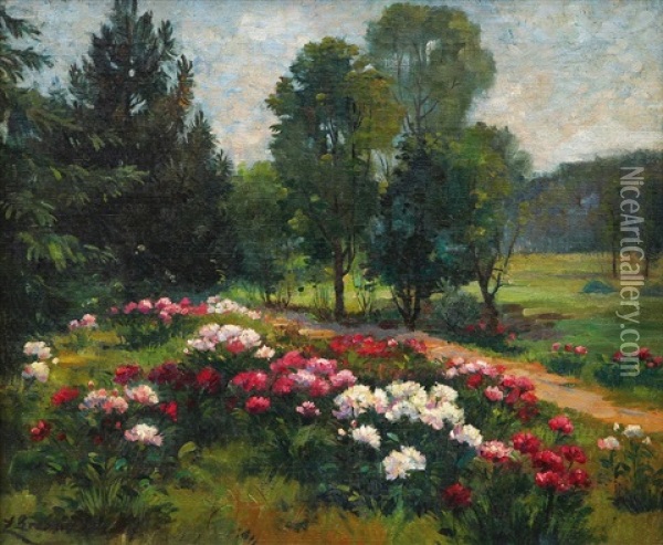 Kvetinovy Zahon Oil Painting - Zdenka Braunerova