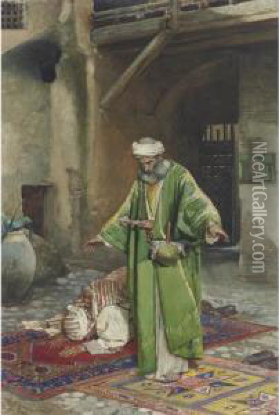 At Prayer Oil Painting - Cesare Maccari