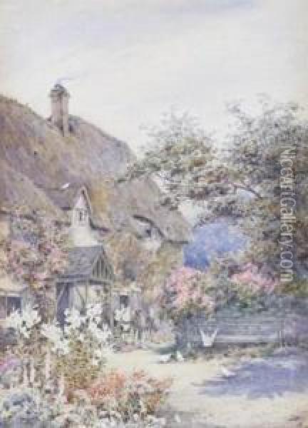 An Old Homestead, Buckinghamshire Oil Painting - Lilian Stannard