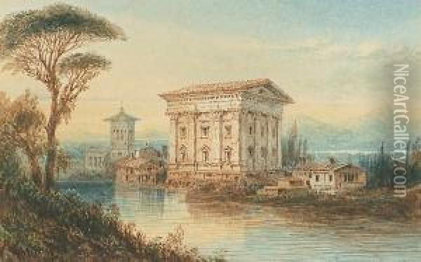 Environs Of Rome Oil Painting - William Crouch