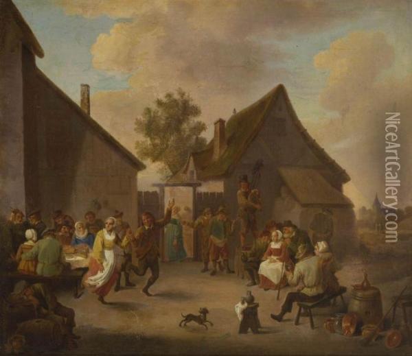 Bauernkirmes Oil Painting - David The Younger Teniers
