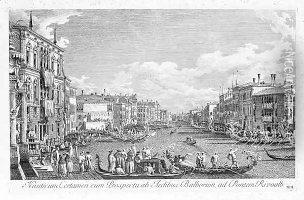 Urbis Venetiarum Plates VIII, XIII, And XIV Oil Painting - (Giovanni Antonio Canal) Canaletto