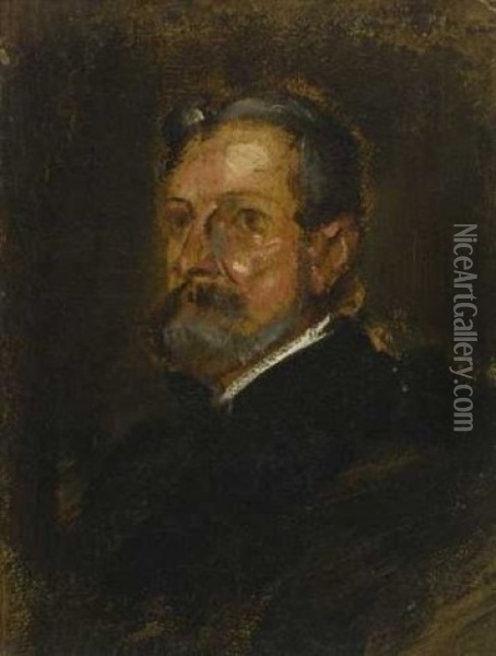 Bildnis Des Oskar Von Redwitz Oil Painting - Franz Seraph von Lenbach