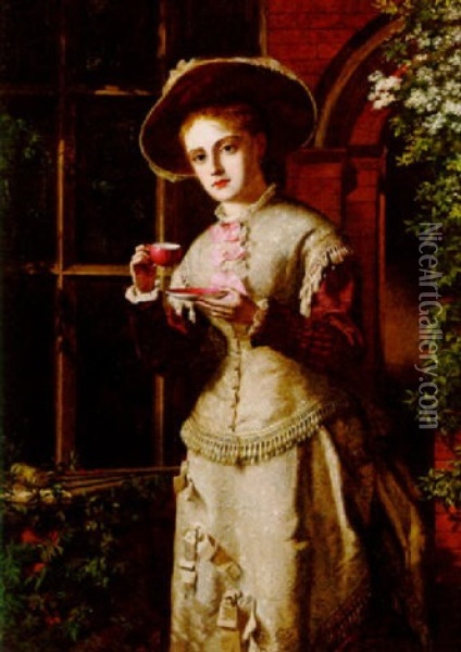 Teatime Oil Painting - William Maw Egley