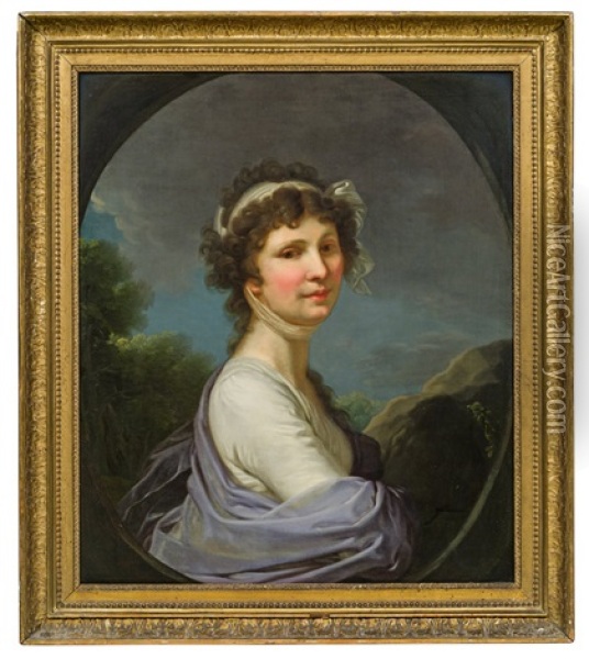 Theresia Von Wohlleben (1775-1822), Geb. Schober Oil Painting - Johann Baptist Lampi the Elder