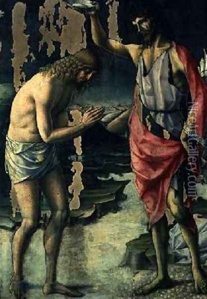 The Baptism of Christ Oil Painting - d'Alessandro da Severino II Lorenzo