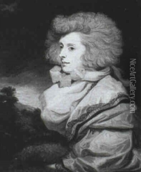 Portrait Of Sarah Gale Oil Painting - Sir John Hoppner