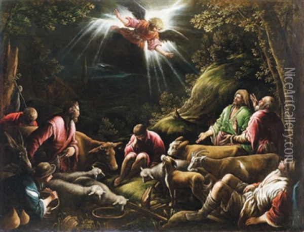 Verkundigung An Die Hirten Oil Painting - Francesco Bassano the Younger