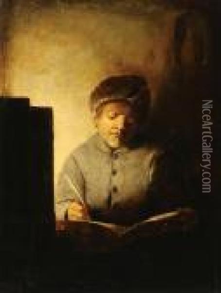An Astrologer In His Study Oil Painting - Rembrandt Van Rijn