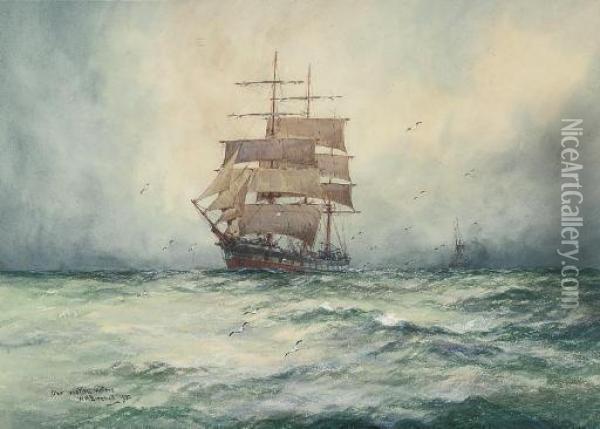 O'er Restless Waters Oil Painting - William Minshall Birchall