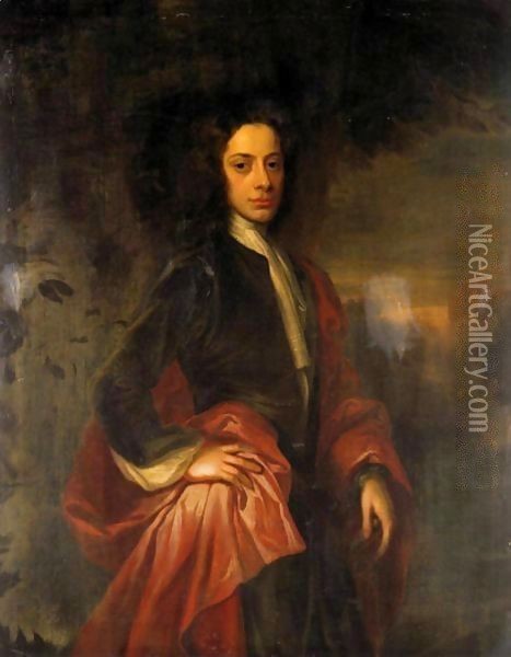 Portrait Of Charles, 9th Lord Elphinstone (1676-1738) 2 Oil Painting - William Aikman