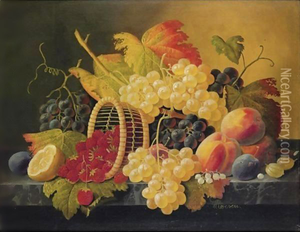 Still Life With Strawberries And Fruit Oil Painting - Severin Roesen