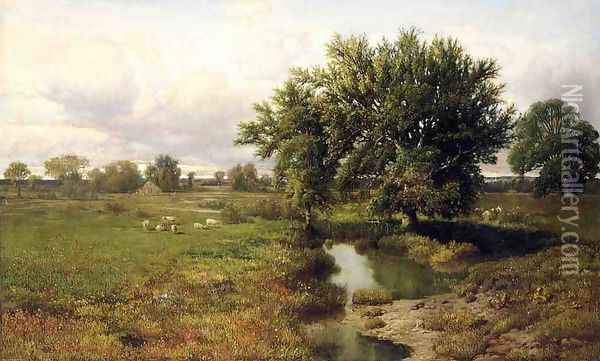Summer Pastures Oil Painting - William Mason Brown