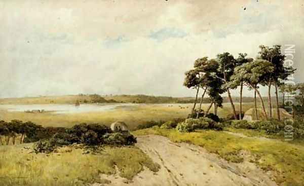 Across the heath to the river Oil Painting - Thomas Pyne