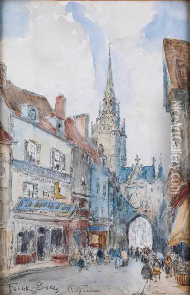 La Tour De Lhorloge A Auxerre Oil Painting - Frank Myers Boggs