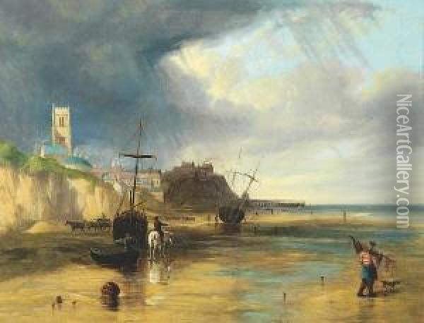 Cromer From The Beach Oil Painting - Will. Philip Barnes Freeman