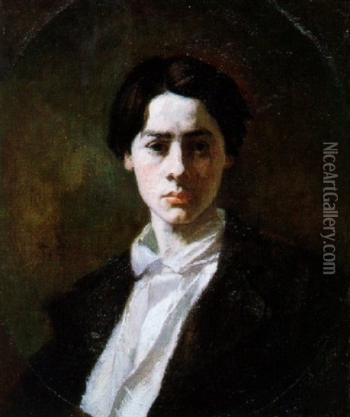 Portrait Of Charles Monginot Oil Painting - Thomas Couture