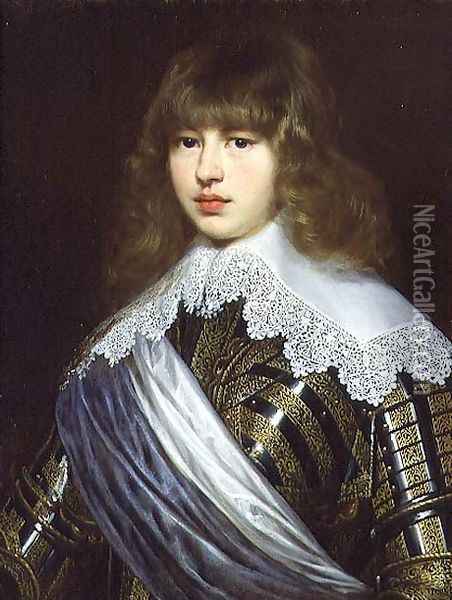 Portrait of Prince Waldemar Christian of Denmark 1603-47 Oil Painting - Justus Sustermans