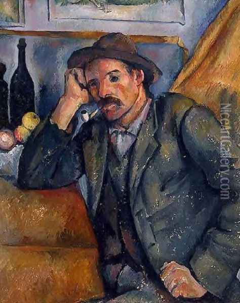The Smoker Oil Painting - Paul Cezanne