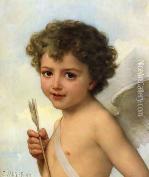 Cupid Oil Painting - Emile Munier