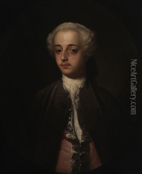 Portrait Of A Gentleman Said To Be Henry Harrington Oil Painting - William Hogarth