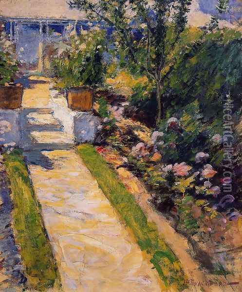 In The Garden Oil Painting - John Henry Twachtman