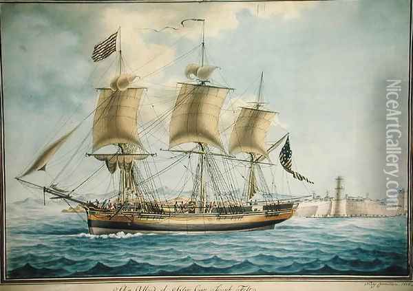 Ship Alfred of Salem, 1806 Oil Painting - Nicolas Cammillieri