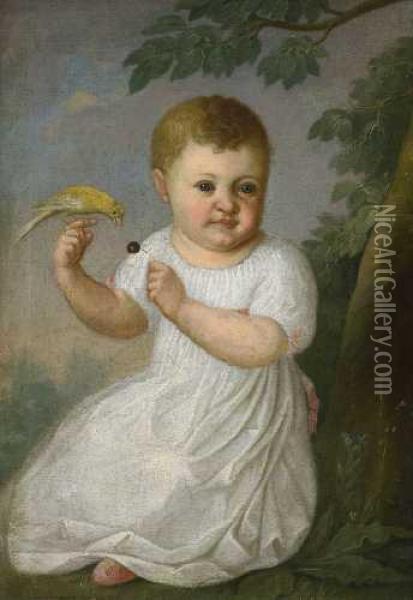 Kinderportrat Oil Painting - Franz Xaver Hornock