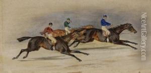 Derby Of 1869 Oil Painting - George Henry Laporte