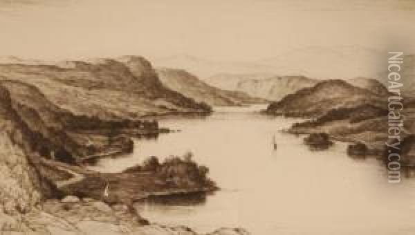 Highland Landscapes Oil Painting - John Fullwood