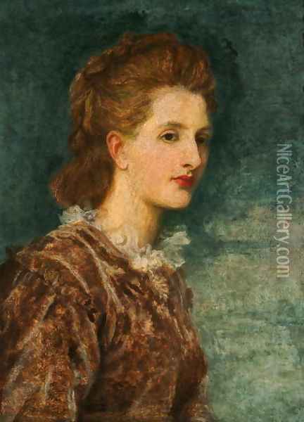 Lady Garvagh (d.1926) 1874 Oil Painting - George Frederick Watts