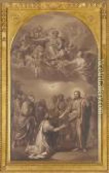 Cristo Consegna Le Chiavi A San Pietro Oil Painting - Anton Raphael Mengs
