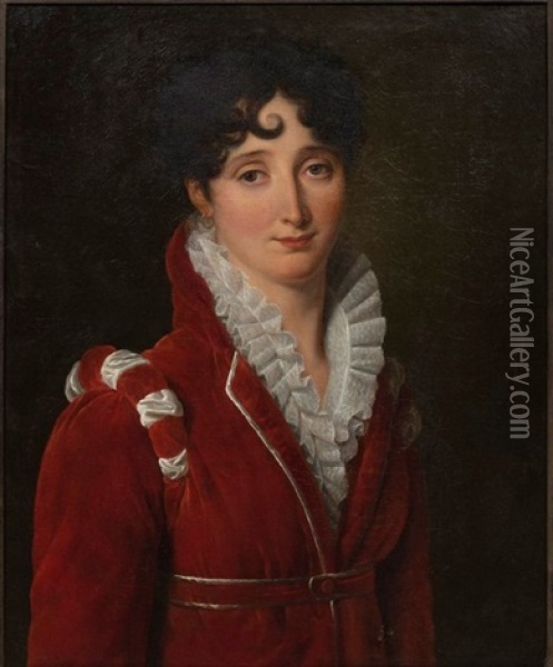 Portrait De Mademoiselle Mars Oil Painting - Anthelme Francois Lagrenee