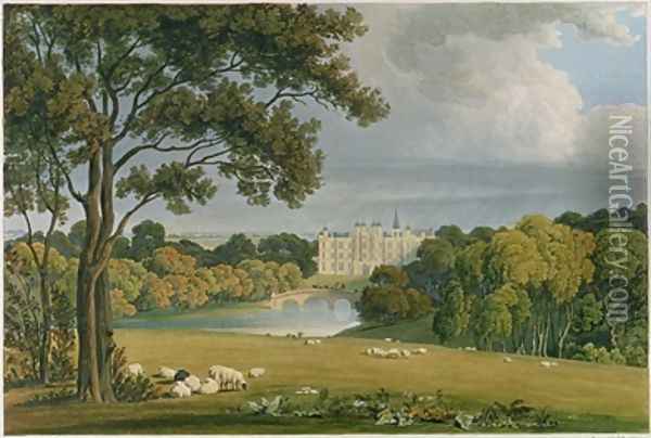 View of Burghley House Oil Painting - Frederick Mackenzie