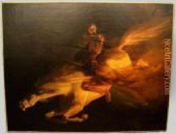 Death On A Pale Horse Oil Painting - Edouard John E. Ravel