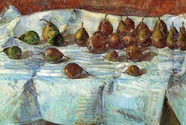 Winter Sickle Pears Oil Painting - Childe Hassam