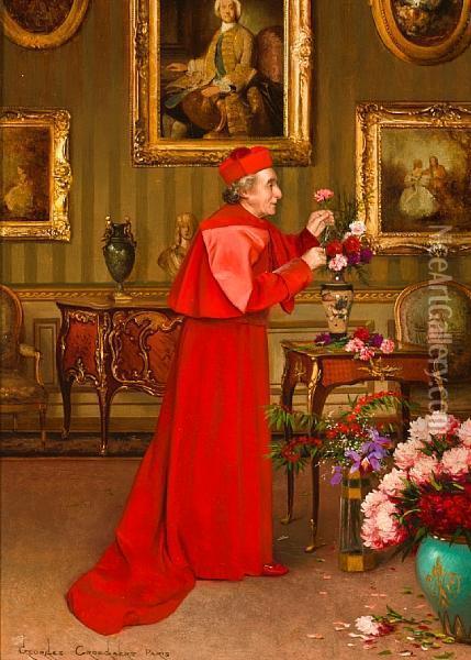 The Finishing Touches Oil Painting - Georges Croegaert