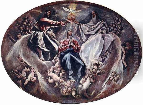 The Coronation of the Virgin 1603-05 Oil Painting - El Greco (Domenikos Theotokopoulos)