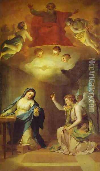 Annunciation Oil Painting - Anton Raphael Mengs