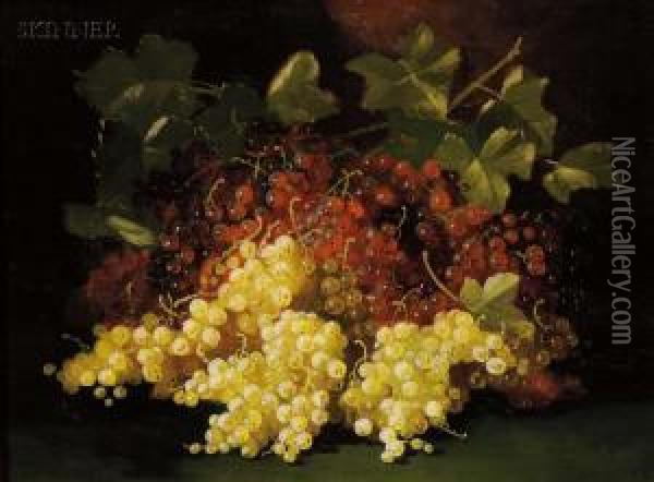 Still Life With Currants Oil Painting - Edward Chalmers Leavitt