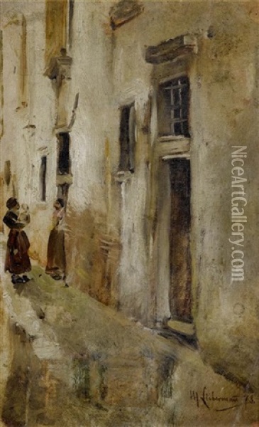 Venezianische Gasse Nach Links Oil Painting - Max Liebermann