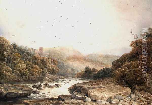 Richmond Castle, Yorkshire Oil Painting - Peter de Wint
