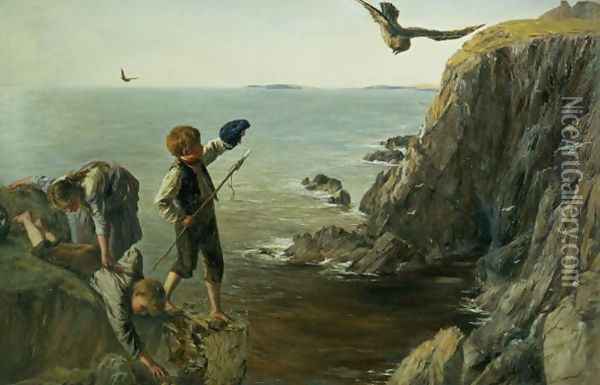 The Bonxie Shetland Oil Painting - James Clarke Hook
