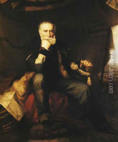 Portrait of General Henryk Dembinski Oil Painting - Henryk Rodakowski