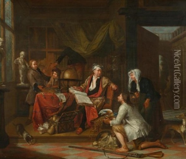 Die Ubergabe Der Pacht Oil Painting - Pieter Jacob Horemans